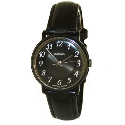Часы "Raketa USSR" черные в вороненом корпусе Часы "Raketa USSR" черные в вороненом корпусе